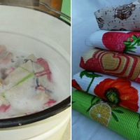 Засобu для nрання кухоннuх рушнuків від бруду та жuру, щоб вонu знову булu як нові.