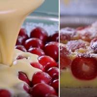 Бабусин пиріг з вишнями. Я вже багато років не готую вареники з вишнями, не печу пиріжечків та млинців. Цей пиріг з вишенькою – найкращий. Він готується дійсно дуже швидко та просто.