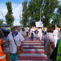 На Львівщині медики перекрили міжнародну трасу Київ-Чоп