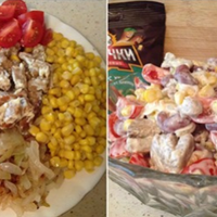 Салат з червоної квасолі за цим рецептом виходить дуже ситний та смачний