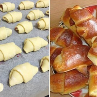 Ароматні та смачні домашні рогалики з повидлом за простим рецептом