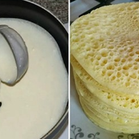 Незвичайні, але дуже смачні млинці з пінного тіста: 1000 і 1 дірочка на поверхні.