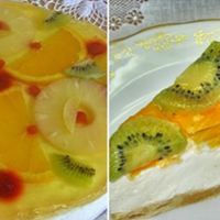 Простий в приготуванні та гарний на смак, торт «Фруктовий». І пекти нічого не потрібно.