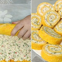 Головна закуска до новорічного столу. Сирний рулет, який просто тане в роті