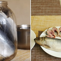 Свіженький домашній оселедець в банці. В рази смачніший ніж з магазину.