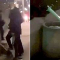 ВІДЕО. У Києві перехожий провчив підлітків, які ламали прокатний самокат