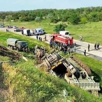 У Криму перекинувся тягач із військовою технікою РФ: є жертви серед окупантів