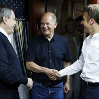 Макрон, Шольц і Драґі вже у Києві