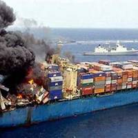 В Японському морі згоріло російське транспортне судно, яке прямувало до Владивостока