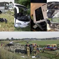 Стра шна ава рія з автобусом з туристами… На місці вже 8 карет швидкої допо моги та по жежна бригада