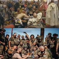 Ворог може змінитися, відвага наших воїнів – ніколи. Українські військові відтворили картину “Запорожці пишуть листа турецькому султанові”
