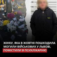 Відомо, що в жовтні 2024 року на Личаківському кладовищі 48-річна жінка пошкодила 39 пам'ятників загиблим військовослужбовцям.