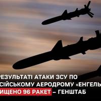 ЗСУ атакували російський аеродром «Енгельс-2», знищивши 96 крилатих ракет.