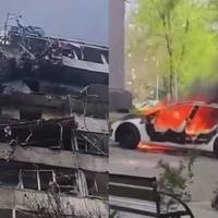 Теpміново! Запоpіжжя! Воpог вдаpив по багатoповеpхівці. Від бyдинку нiчого не лишилось. Відео