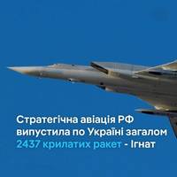 Літаки російської стратегічної авіації випустили з початку повномасштабного вторгнення 2437 крилатих ракет по території України, повідомив речник Повітряних сил ЗСУ Юрій Ігнат.