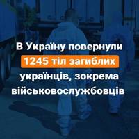 🕯️У межах Стамбульських домовленостей завершено процес репатріації: ще 1245 тіл українських громадян, зокрема військових, повернуто на батьківщину. Загальна кількість — понад 6 тисяч.