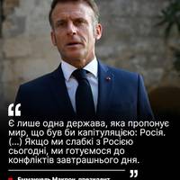 Я не думаю, що Путін хоче миру — Макрон