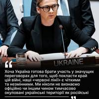 Наша земля не продається», — наголосила заступниця постійного представника України при ООН Христина Гайовишин на засіданні Радбезу.