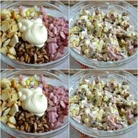 Салат з шинки та печериць. Виходить настільки смачний, що всі просять добавки