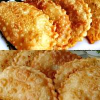 Два інгредієнта, які роблять тісто для чебуреків ідеальним.  Начинка в моїх чебуреках теж смачна