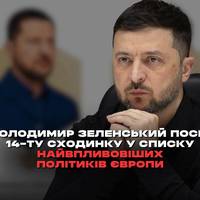 Президент України Володимир Зеленський увійшов до списку найвпливовіших людей, які формуватимуть політику Європи у 2026 році
