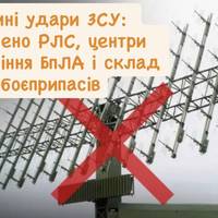 Точні удари ЗСУ: уражено РЛС, центри управління БпЛА і склад боєприпасів