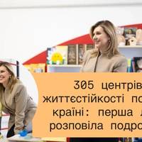 Мережа центрів життєстійкості досягла 305: нові деталі від першої леді