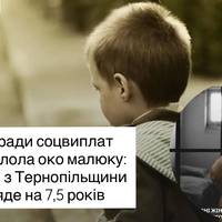 Заради соцвиплат виколола око малюку: мати з Тернопільщини сяде на 7,5 років