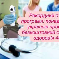 Рекордний старт програми: понад тисяча українців пройшли безкоштовний скринінг здоров’я 40+