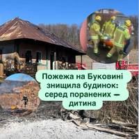 Пожежа на Буковині знищила будинок: серед поранених — дитина