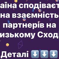 Тихий: Україна розраховує на взаємність від держав Близького Сходу