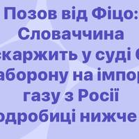 Фіцо пообіцяв подати до суду на ЄС через обмеження на імпорт російського газу