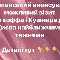 Зеленський анонсував можливий візит Віткоффа і Кушнера до Києва найближчими тижнями