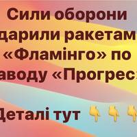 Сили оборони вдарили ракетами «Фламінго» по заводу «Прогрес»