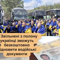 Звільнені з полону українці зможуть безкоштовно відновити водійські документи