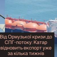Від Ормузької кризи до СПГ-потоку: Катар відновить експорт уже за кілька тижнів