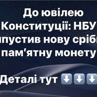 До ювілею Конституції: НБУ випустив нову срібну пам’ятну монету
