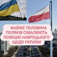 Майже половина поляків схвалюють позицію Навроцького щодо України