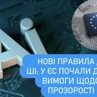 Нові правила для ШІ: у ЄС почали діяти вимоги щодо прозорості